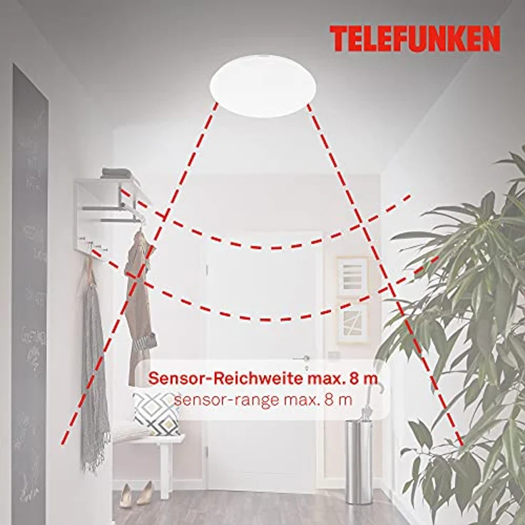 TELEFUNKEN - LED Deckenleuchte mit Bewegungssensor, Tageslichtsensor, 20W, 2.500lm, Weiß, 40cm 601306TF – Bild 3