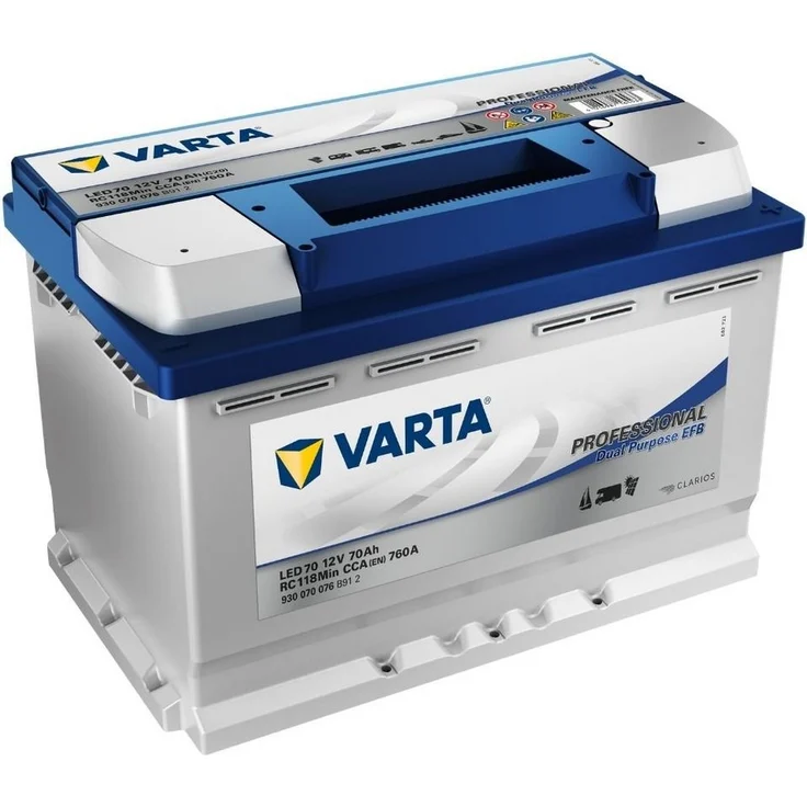 VARTA VARTA LED70 Professional Dual Purpose EFB 70Ah 12V Batterie, (12 V) – Bild 1