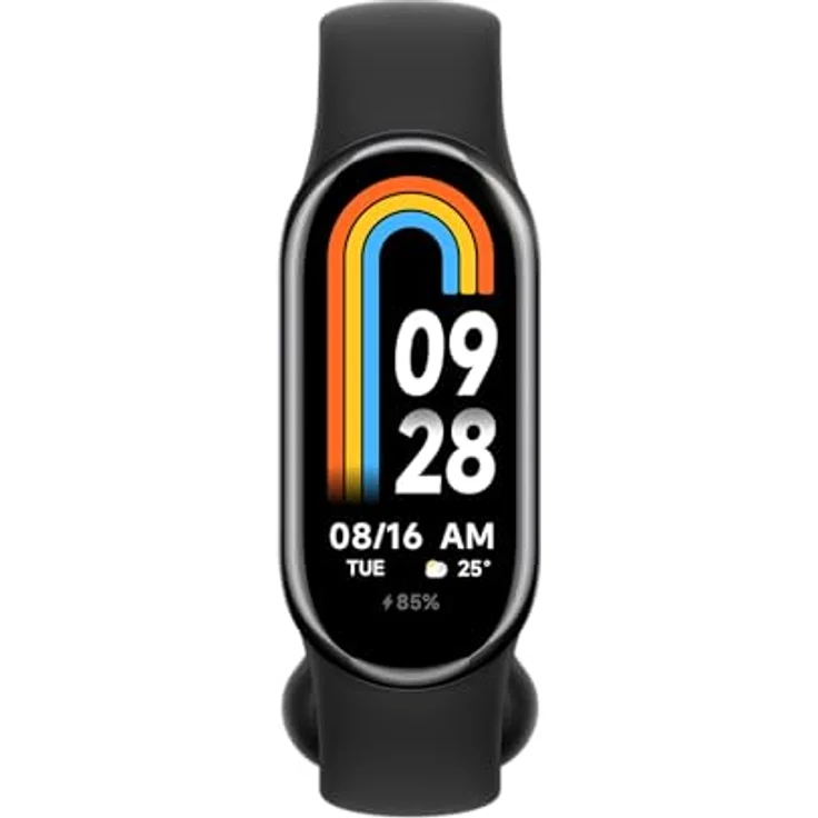 Xiaomi Smart Band 8 Fitness-Tracker, 1,62" AMOLED Display, 16 Tage Akkulaufzeit, 5ATM, SpO2 Tracking, Schlaf-und Pulsüberwachung, 150+ Trainings Modi, Schrittzähler, Graphite Black – Bild 2