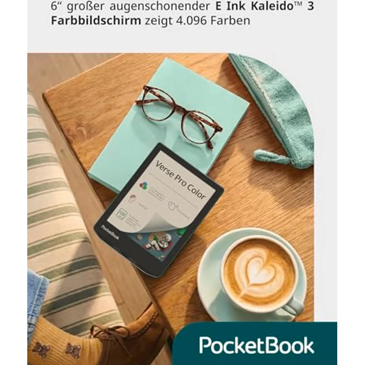 PocketBook Verse Pro Color, eBook-Reader 15.2cm (6 Zoll) mit E Ink Kaleido™ 3-Bildschirm, Bluetooth® 5.4, Sage – Bild 9