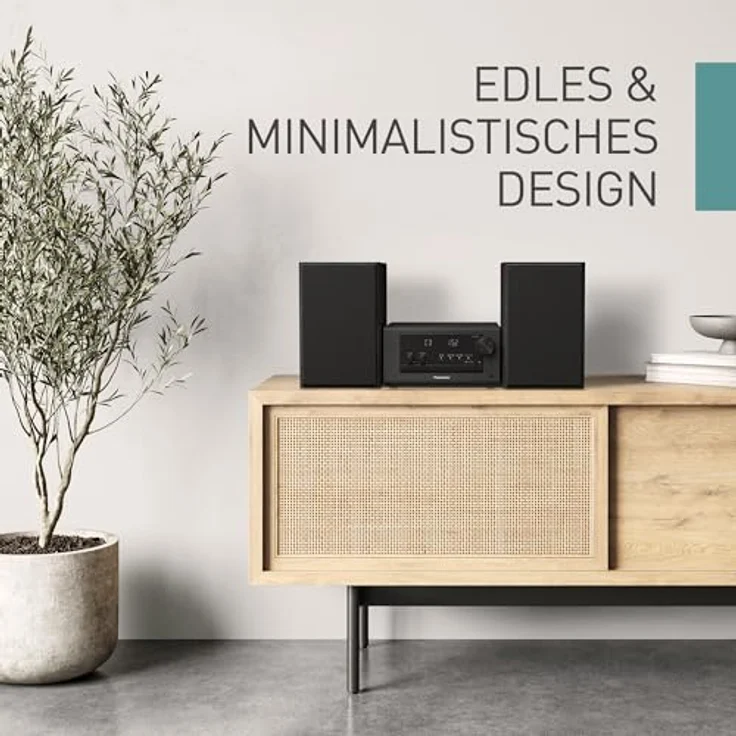 Panasonic SC-PM704EG-K Kompaktes Micro HiFi Stereosystem mit CD, DAB+/FM Radio, USB und Bluetooth, 80W Lautsprechern, Bassregelung, Schwarz – Bild 5