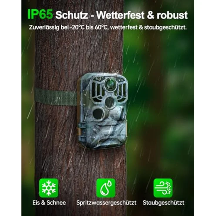 Rollei 4K WiFi Wildkamera D61T1AW Überwachungskamera – Bild 5