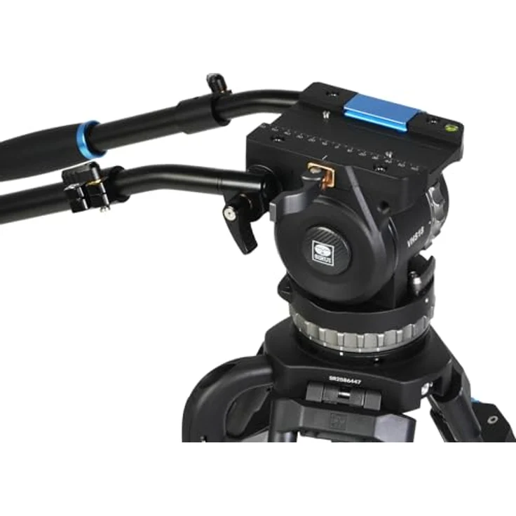 Sirui SQ100 Rapid System Stativset, Carbon Stativ mit Flip-Lock Höhenverstellung und VHS-18 Fluidkopf, maximale Tragfähigkeit 25 kg, schwarz – Bild 3