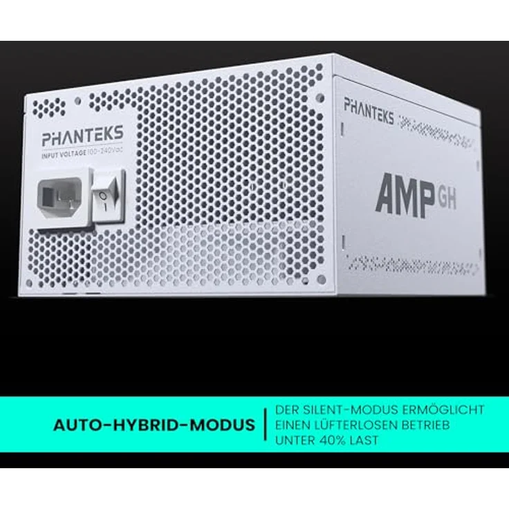 Phanteks AMP GH V2 1000W 80 PLUS Platinum Netzteil, PCIe 5.1, ATX 3.1, vollmodulares Kabelmanagement, geräuschloser Hybridmodus, weiß – Bild 4