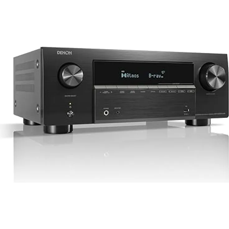 Denon AVR-X2900H DAB, 4K/8K 7.2-Kanal-AV-Receiver mit 95 Watt, Dolby Atmos und HEOS™-Technologie