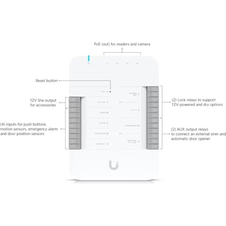 Ubiquiti UniFi G2 Starter Kit - Zugangskontrollgerät, kabelgebunden, mit UniFi Access Hub, Reader G2 und 10 Zugangskarten, Schwarz/Silber – Bild 6