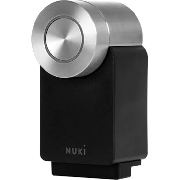 Nuki Smart Lock Pro (4. Generation), smartes Türschloss mit WLAN und Matter für Fernzugriff, elektronisches Türschloss macht das Smartphone zum Schlüssel, mit Akku Power Pack, schwarz – Bild 1