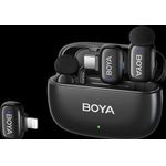 Boya Mini Lavalier Mikrofon, kabelloses System mit 48 kHz Audio-Abtastrate, 30 Stunden Akkulaufzeit und omnidirektionaler Aufnahme