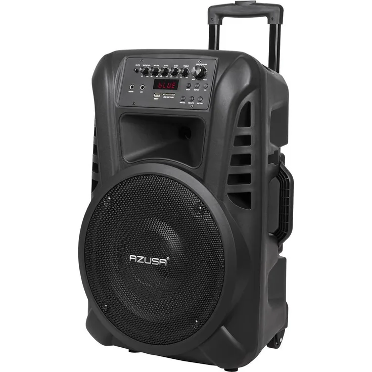 Azusa Aktiver Säulenlautsprecher, 40 Watt PA-System mit Bluetooth und 2 drahtlosen Mikrofonen