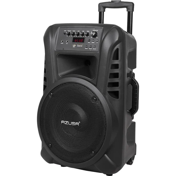 Azusa Aktiver Säulenlautsprecher, 40 Watt PA-System mit Bluetooth und 2 drahtlosen Mikrofonen