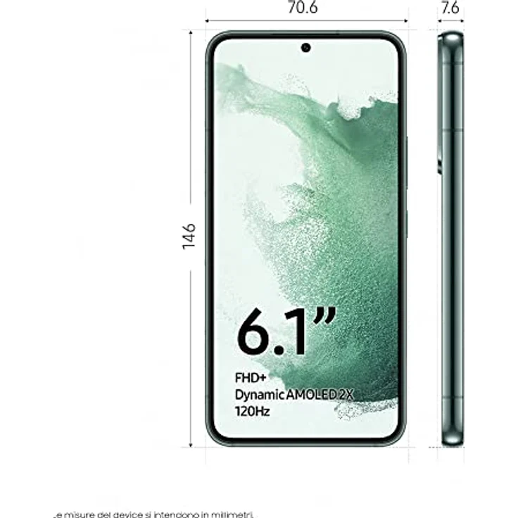 Samsung Galaxy S22 SM-S901B 15.5 cm (6.1) Dual SIM Android 12 5G USB Type-C 8 GB 256 GB 3700 mAh Green – Bild 3