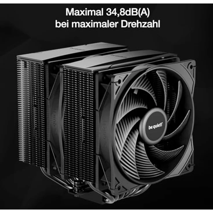 be quiet! Pure Rock Pro 3 CPU-Kühler - Leistungsstarker Kühlkörper mit 2x 120-mm-PWM-Lüftern, schwarz – Bild 5