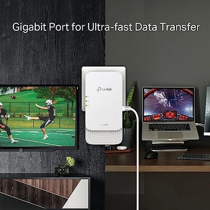 TP-Link PGW2440 KIT WLAN Powerline G.hn2400, AX1800 Wi-Fi 6, bis zu 1428 Mbps über Powerline, Gigabit Ethernet, Extra-Steckdose, Energiesparmodus, Plug & Play, Nicht kompatibel mit HomePlug AV/AV2 – Bild 5
