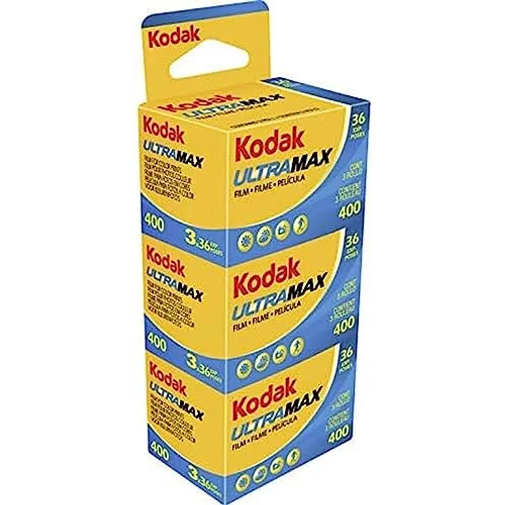 Kodak KOD103202 Negativfilm, 35 mm, Ultra Max gc 400-36 Tripack, Mehrfarbig - Hochwertiges Material, ideal für Amateure und Experten, sehr robust