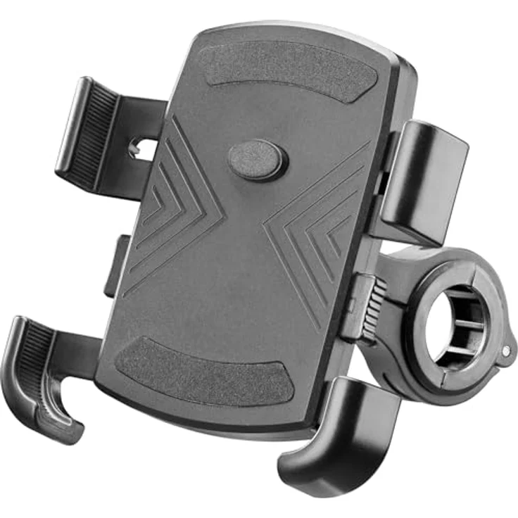 Interphone Moto Crab, Smartphone Halterung mit automatischer Schließung und Spider-Silikon-Sicherheitssystem, Schwarz – Bild 1