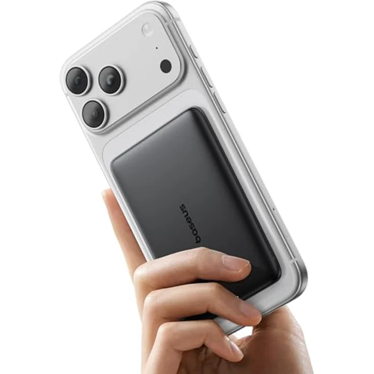 Baseus PicoGo AM41 Powerbank, 5000mAh, 20W PD + FQI, ultradünn und leicht, Schwarz – Bild 1