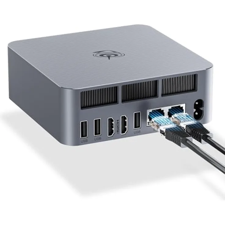 Beelink Mini PC EQi12, Intel Core i5 1235U, 32GB DDR4, 500GB M.2 PCIe4.0 SSD, 4K Dual Display, WiFi6, BT5.2, Dual HDMI, Dual Gigabit Ethernet, Office Desktop PC