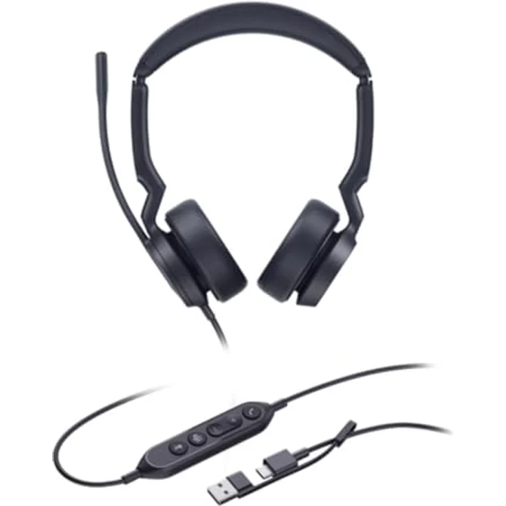 Yealink UH44, kabelgebundenes Dual USB-C/A Headset mit Acoustic Shield 3.0 und ergonomischem Design, zertifiziert für Microsoft Teams – Bild 4