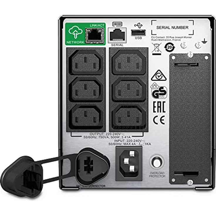 APC Smart-UPS SMT-SmartConnect - SMT750IC - Unterbrechungsfreie Stromversorgung 750VA (Cloud-monitoring fähig, 6 Ausgänge IEC-C13) – Bild 3