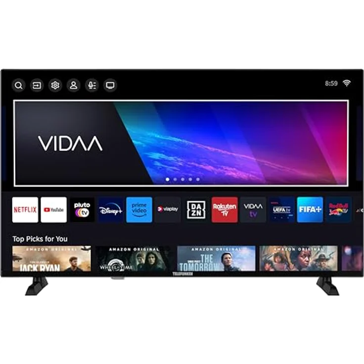 Telefunken QLED Fernseher VIDAA QU43VP750S, 43 Zoll 4K Smart TV mit Dolby Vision, Dolby Atmos, Triple-Tuner, schwarz – Bild 2