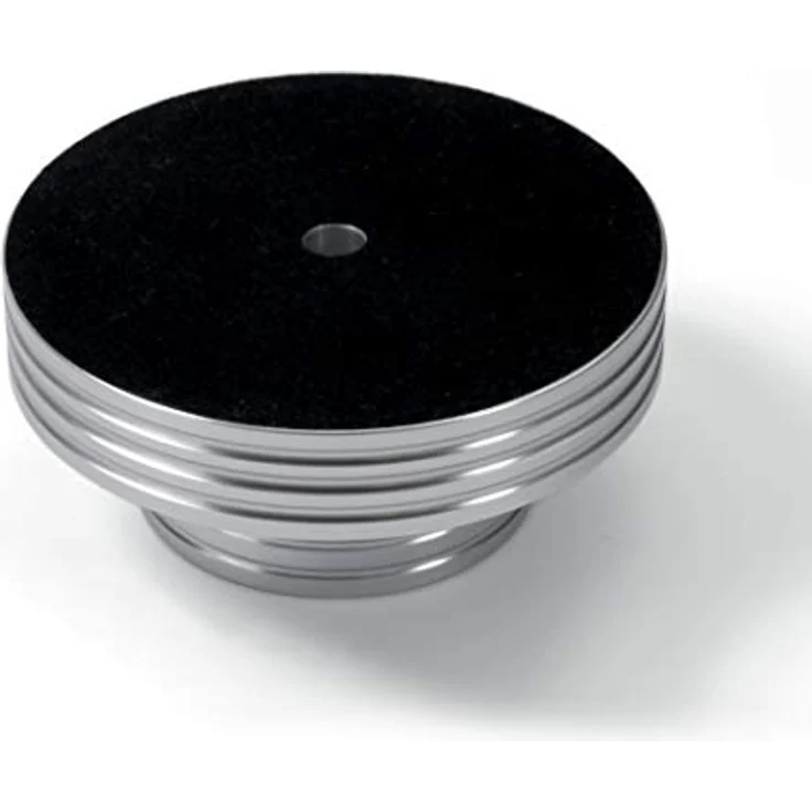Dynavox Plattenspieler-Stabilizer PST300, Auflagegewicht mit Libelle aus Aluminium für Plattenspieler, Gewicht 300 g, Silber – Bild 2