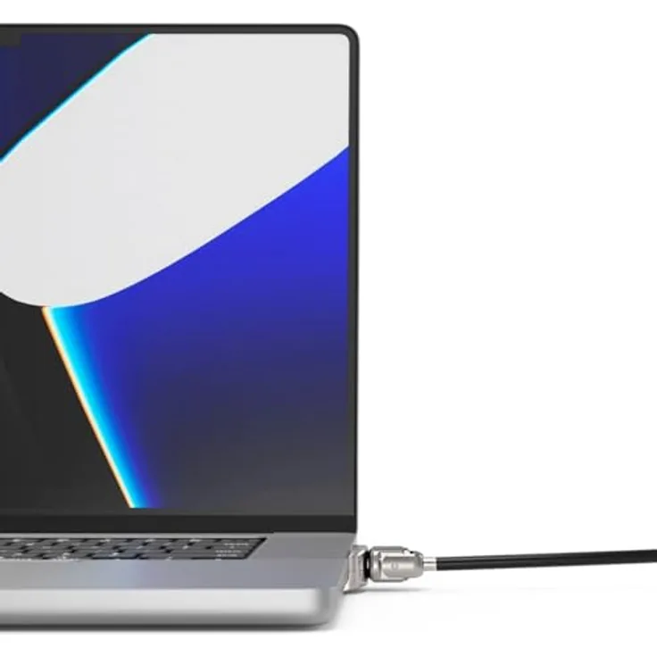 Compulocks Ledge Lock Slot Adapter MBPR14LDG01KL, Sicherheitskabelschlossadapter für MacBook Pro, schwarz-silber, ultraleicht, einfache Installation