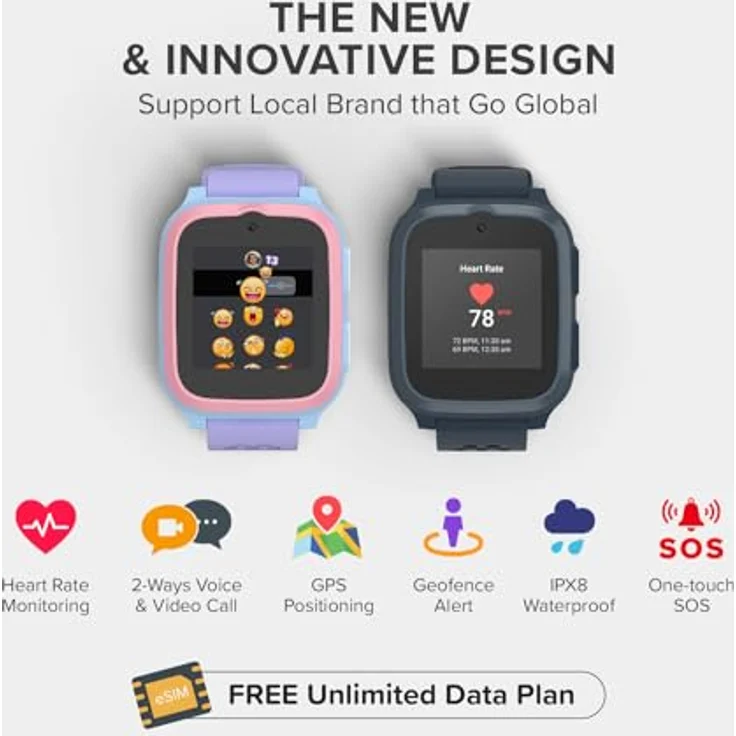 myFirst Fone S3+ Kinder-Smartwatch in Cotton Candy Mix mit GPS, Musikplayer, Kamera, Anruffunktion und Schulmodus – Bild 2