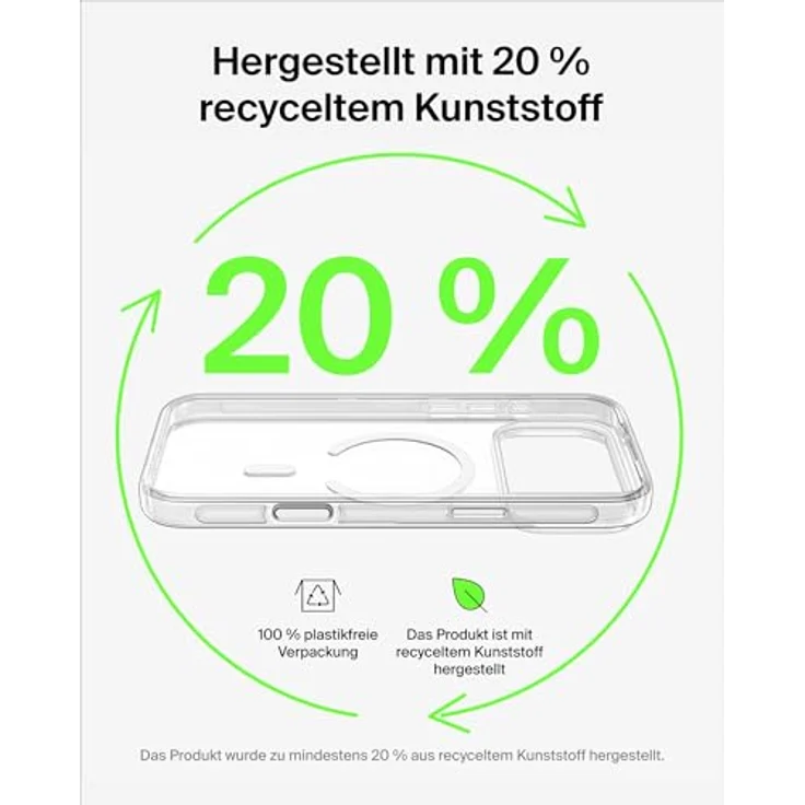 Belkin SheerForce Clear Schutzhülle für iPhone 17 Pro Max, transparente Hülle mit Sturzschutz bis 4 Meter, kabelloses Laden und kratzfester Oberfläche – Bild 8