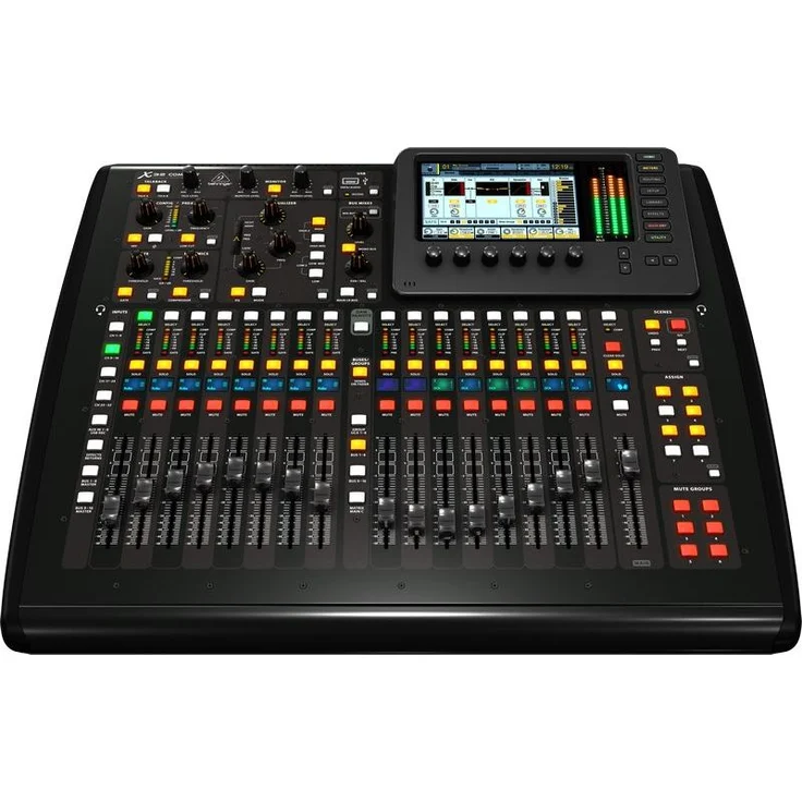 Behringer X32 Compact, Digitales Mischpult mit programmierbaren Mikrofonvorverstärkern, Schwarz