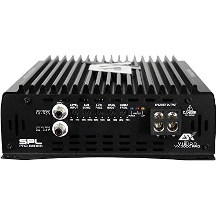 ESX VX5000 PRO Mono Ultra Class D Digital Verstärker, 5000 Watt RMS, hocheffizient, mit variabel einstellbarem Bass Boost und zwei Cinch-Eingängen – Bild 3