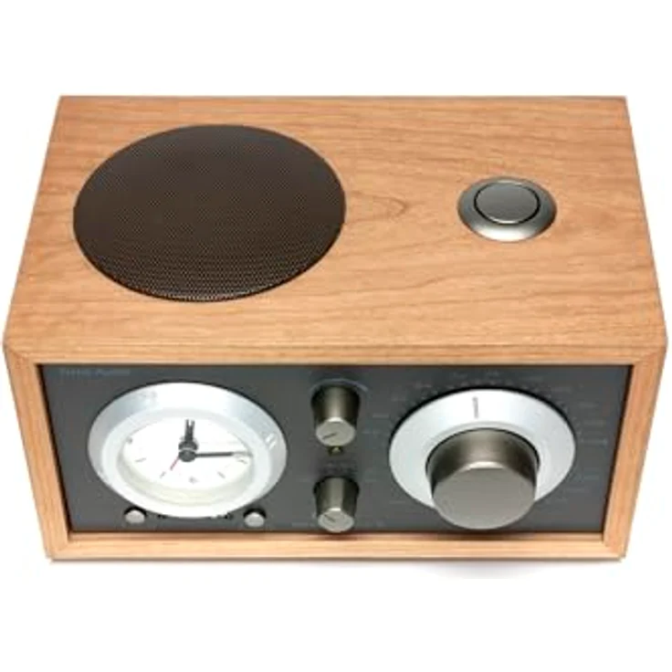 Tivoli Audio Model Three Bluetooth UKW-/MW-Radiowecker (Kirsche / Taupe) - AM/FM-Radio mit Bluetooth und Wecker-Funktion – Bild 2