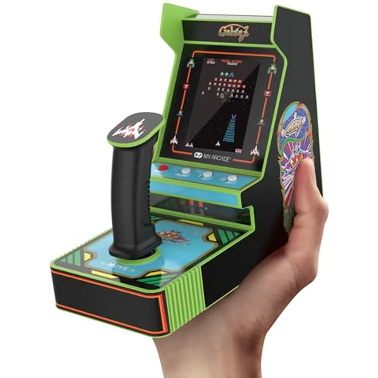 My Arcade Joystick Player Galaga, tragbarer Spielespaß mit 3.2 Zoll hochauflösendem Farbdisplay, inkl. GALAGA & GALAXIAN – Bild 2