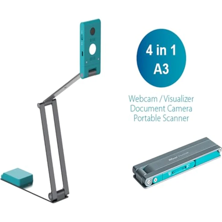 IRIScan IRIS Scan Visualizer 7 A3 Win/ Mac,USB-C, 4K Webcam, A3-Dokumentenscanner, 4-in-1-Lösung, USB-C, faltbares Design – Bild 4