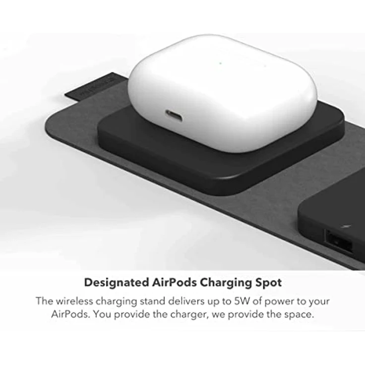 ZAGG mophie Snap+ 3-in-1 Wireless Charger with Europe Adapter, Qi-Enabled Devices, Fast Charging, Travel Friendly, Foldable, 5-15W of Power, Black – Bild 3