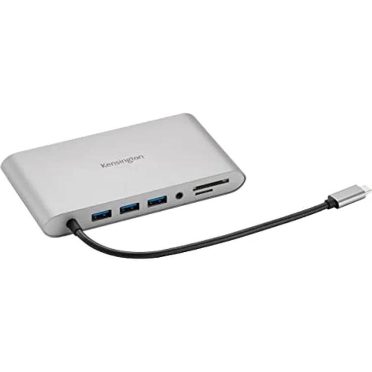 Kensington UH1440P Duale Video Mobile 10-in-1 USB-C Laptop Docking Station, Universal, 3 USB-A-Anschlüsse, Bis 85 W Power Pass-Through, Ultra HD (Single 4K @ 30 Hz) High Res Plug & Play Hub (K33853WW)