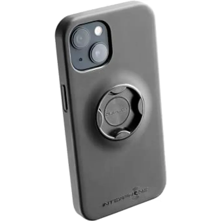 Interphone - QUIKLOX Modular System - Motorrad Handyhalter - Spezielle iPhone 14-Hülle für Quiklox-Lenker- oder Spiegelbefestigungen – Schnellverschlusshaken