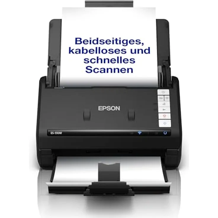 Epson WorkForce ES-550W, Dokumentenscanner mit Duplex-Funktion, 600 x 600 dpi, schwarz