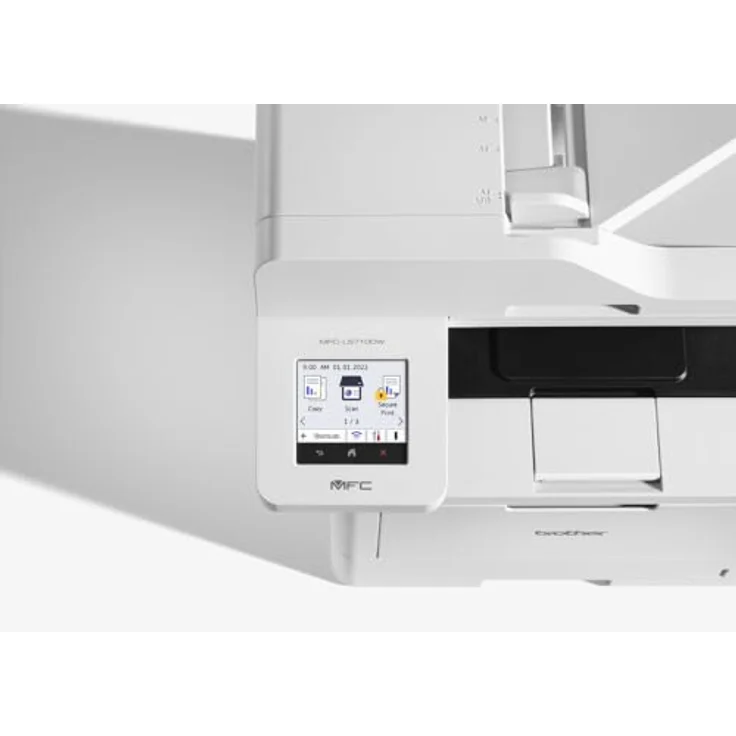 Brother MFC-L5710DW 4-in-1 Mulifunktionsdrucker schwarz weiß (A4, 48 Seiten/Min., 1.200x1.200 DPI, LAN, WLAN, Duplex-ADF, 250 Blatt Papierkassette) weiß/grau – Bild 5