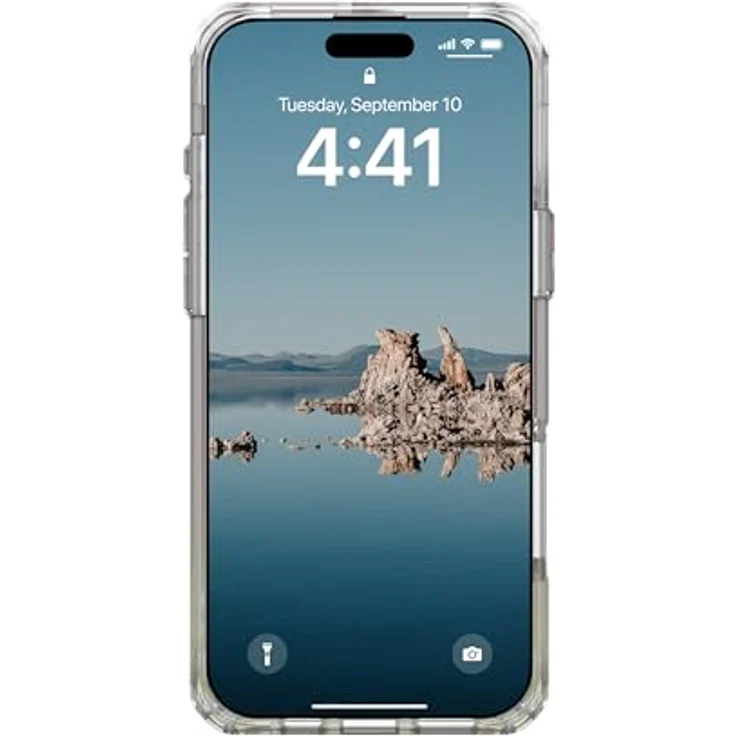 URBAN ARMOR GEAR Plyo MS Case kompatibel mit Apple iPhone 16 Pro Max Hülle (Wireless Charging / Magnetisches Aufladen kompatibel, Air-Soft Ecken, Erhöhter Rand) gelb / transparent / ombre – Bild 4