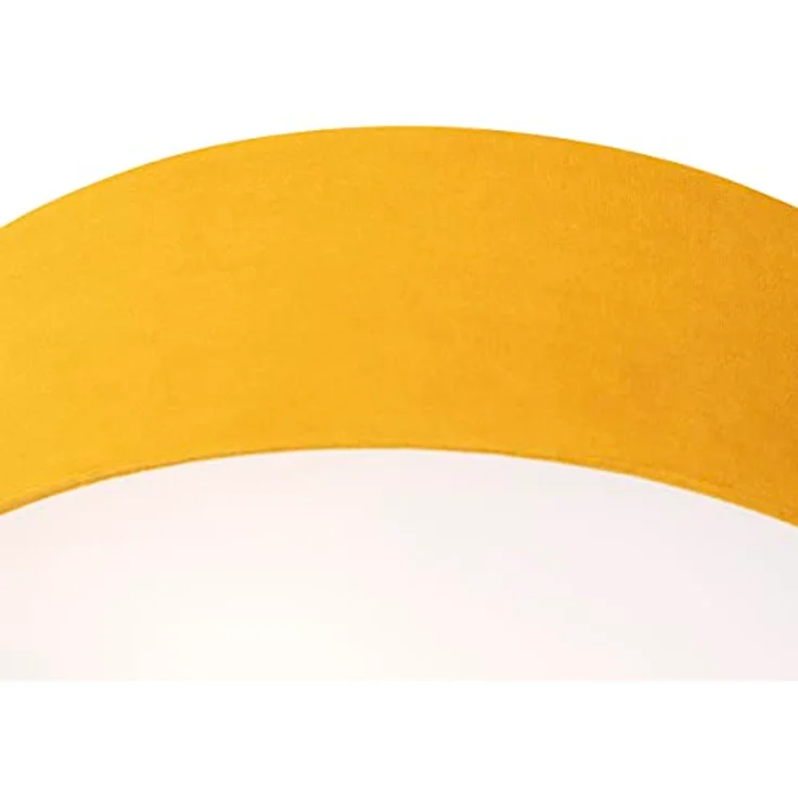 Qazqa - Moderne Deckenleuchte Ocker 40 cm - 2-flammig - LED geeignet E27 – Bild 3