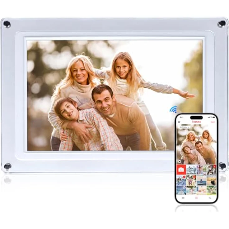 Rollei Smart Frame WiFi 109, 10,1 Zoll Digitaler Bilderrahmen mit 1280x800 IPS Touchscreen, 32GB Speicher, WLAN und flexibler Fotoübertragung – Bild 1