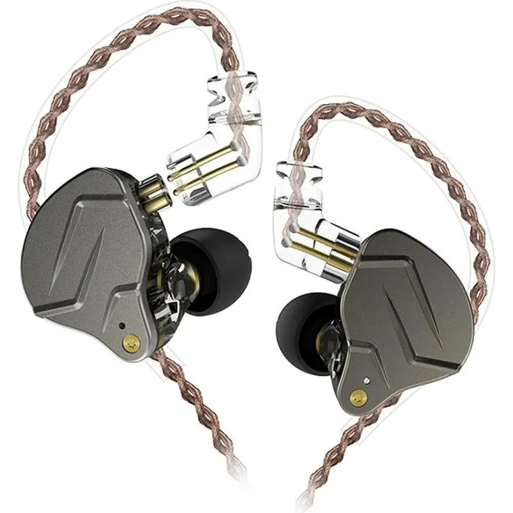 KZ ZSN PRO NO MIC – In-Ear Kopfhörer mit Hybrid-Wandler, 26 dB Geräuschisolierung, ergonomischem Design und austauschbarem Kupferkabel