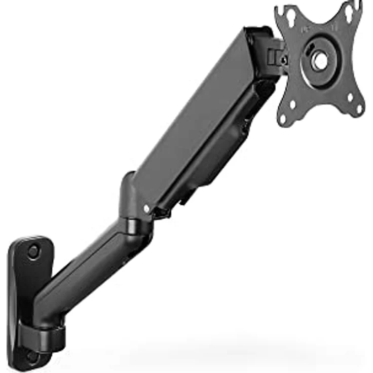 DIGITUS Single Gasdruckfeder Monitor-Wandhalter 32", 9 kg max, schwarz – Bild 1