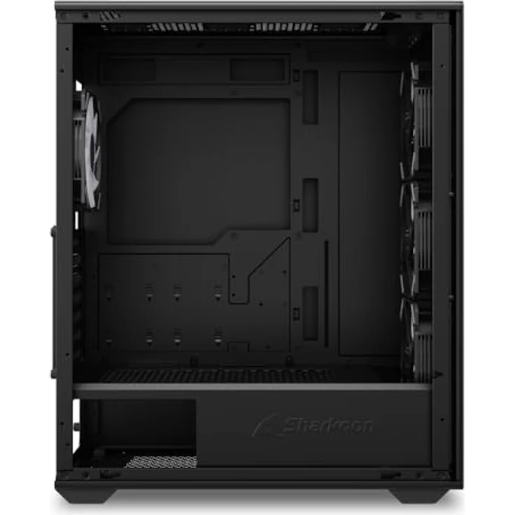 Sharkoon VK4 ARGB Schwarz, ATX PC-Gehäuse mit 4 vorinstallierten 120-mm-ARGB-PWM-Lüftern, Platz für Wasser-kühlung und bis zu 35 cm Grafikkarten – Bild 5