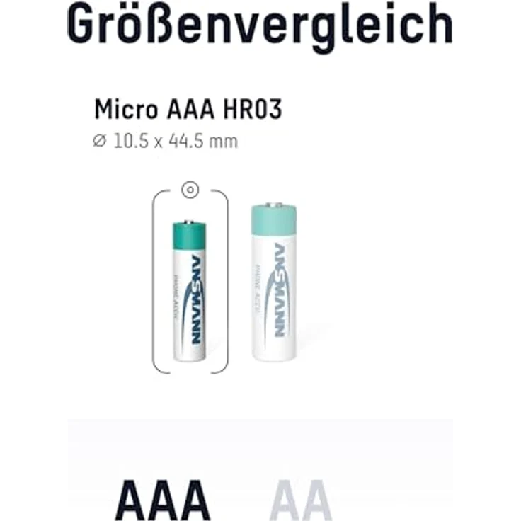 ANSMANN Akku AAA Micro 800 mAh 1,2V NiMH für Schnurlostelefon 4 Stück - Wiederaufladbare Batterien mit geringer Selbstentladung maxE - Akkus ideal für Haustelefon schnurlos - Rechargeable Battery – Bild 3