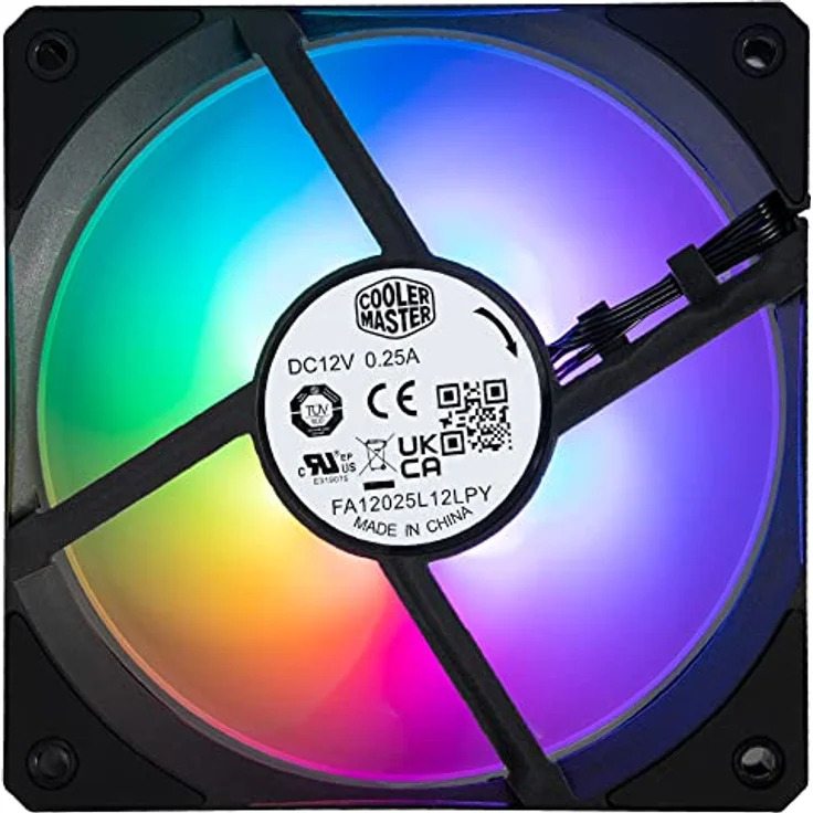 Cooler Master Mobius 120P ARGB Gehäuselüfter – 120mm ARGB-Lüfter mit Ring Blade Design (PWM), ultra-langlebiges Loop Dynamic Bearing (max. 75,2 CFM, 3,63 mmH2O, 30 dBA), abgeschrägter Air-Focus-Rahmen – Bild 4