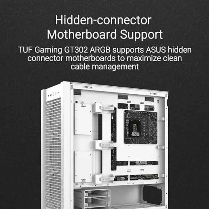 ASUS TUF Gaming GT302 TG ARGB Black, PC Gehäuse mit 3x 140 mm Lüftern, Schwarz – Bild 5