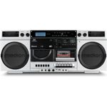 MEDION P66538 Kassettenrecorder Retro Ghettoblaster, CD-Player, Bluetooth, USB, SD, DAB+ Radio, Aufnahmefunktion, batteriebetrieben
