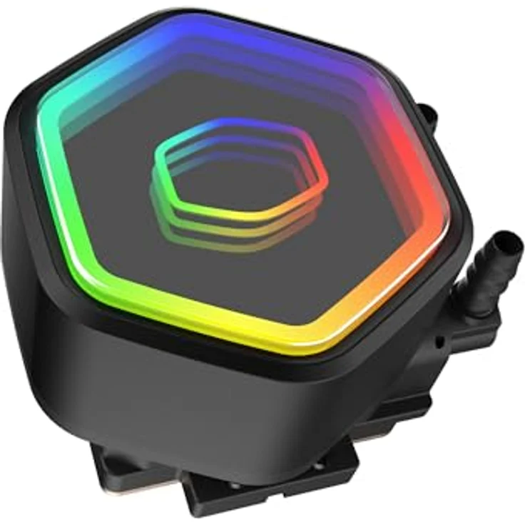 Cooler Master MasterLiquid 240 Core II Wasserkühlung – 240mm AIO (max. 260 W TDP), GR9-Doppelkammerpumpe, verbesserte ARGB-Gen-2-Lüfter, kompatibel mit AMD und Intel – Schwarz – Bild 3