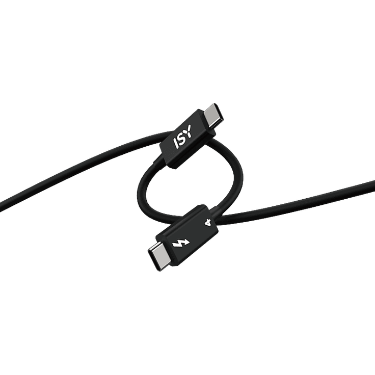 ISY IUC-1030, Thunderbolt 4 USB-C Kabel, 0.8m, Schwarz